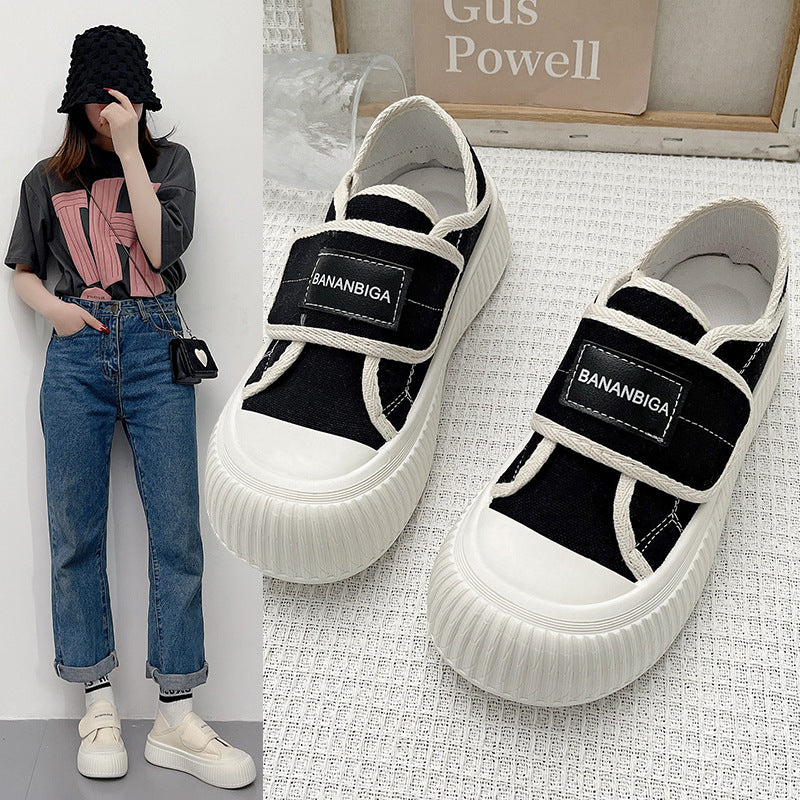 Damen Sneakers mit verstellbarem Klettverschluss und dämpfender Plateau-Sohle R&B