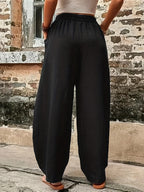 Damen Weite Baumwollhose mit seitlichen Taschen und dandy Design R&B