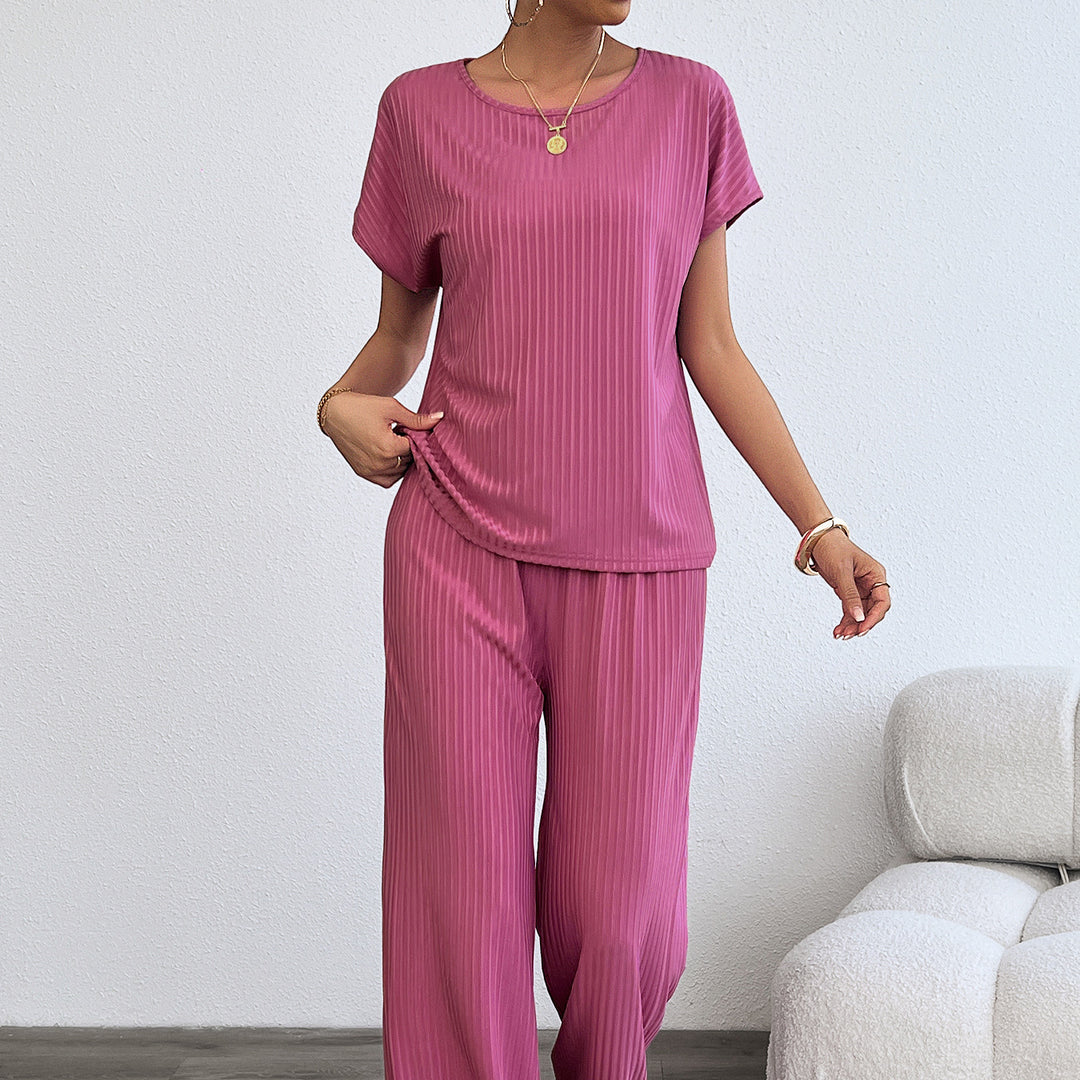 Damen Elegantes Lounge-Set mit feinen Streifen und entspannter Passform R&B