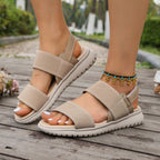 Damen Komfortable Sandalen mit elastischen Riemen und rutschfester Sohle