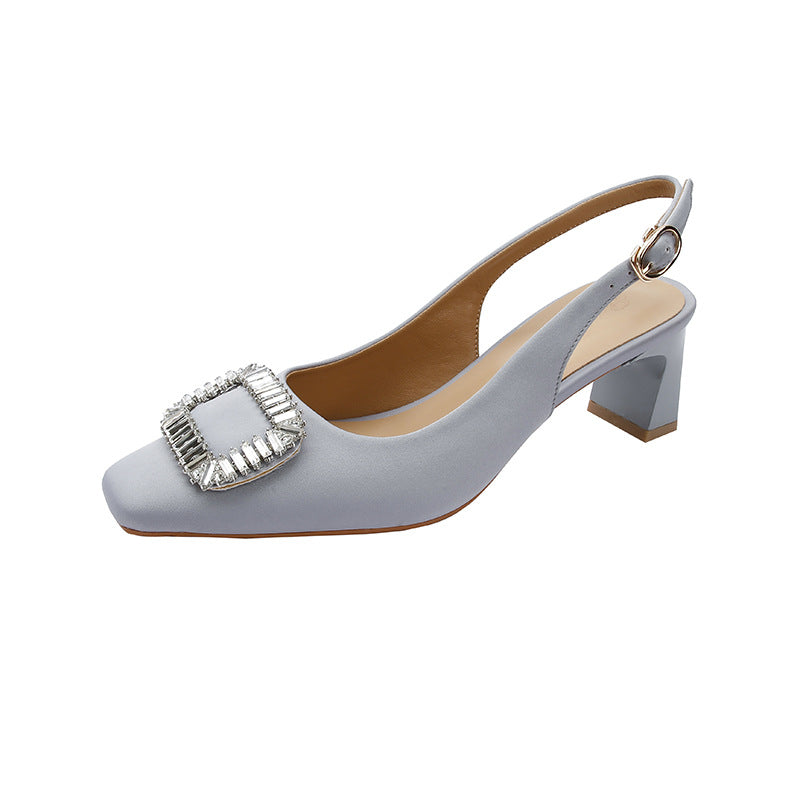 Damen Slingback-Pumps mit glitzerndem Schmuckdetail R&B