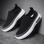 Damen Modische Slip-On Sneakers mit elastischem Strickobermaterial
