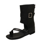 Damen Moderne Sandalenstiefel mit verstellbarem Riemen und elegantem Design R&B