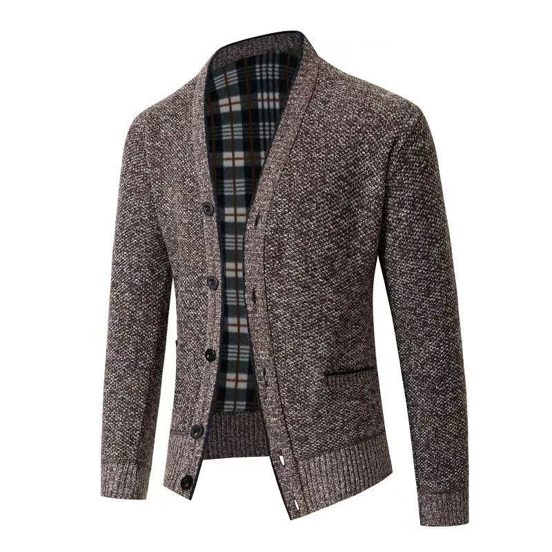 Damen Strickjacke im modernen Herringbone-Muster R&B