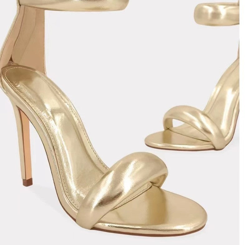 Damen High-Heels mit elegantem Riemendesign und geschwungenem Absatz R&B