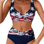 Damen Sportliches Bikini-Set mit hochgeschnittenem Bund R&B