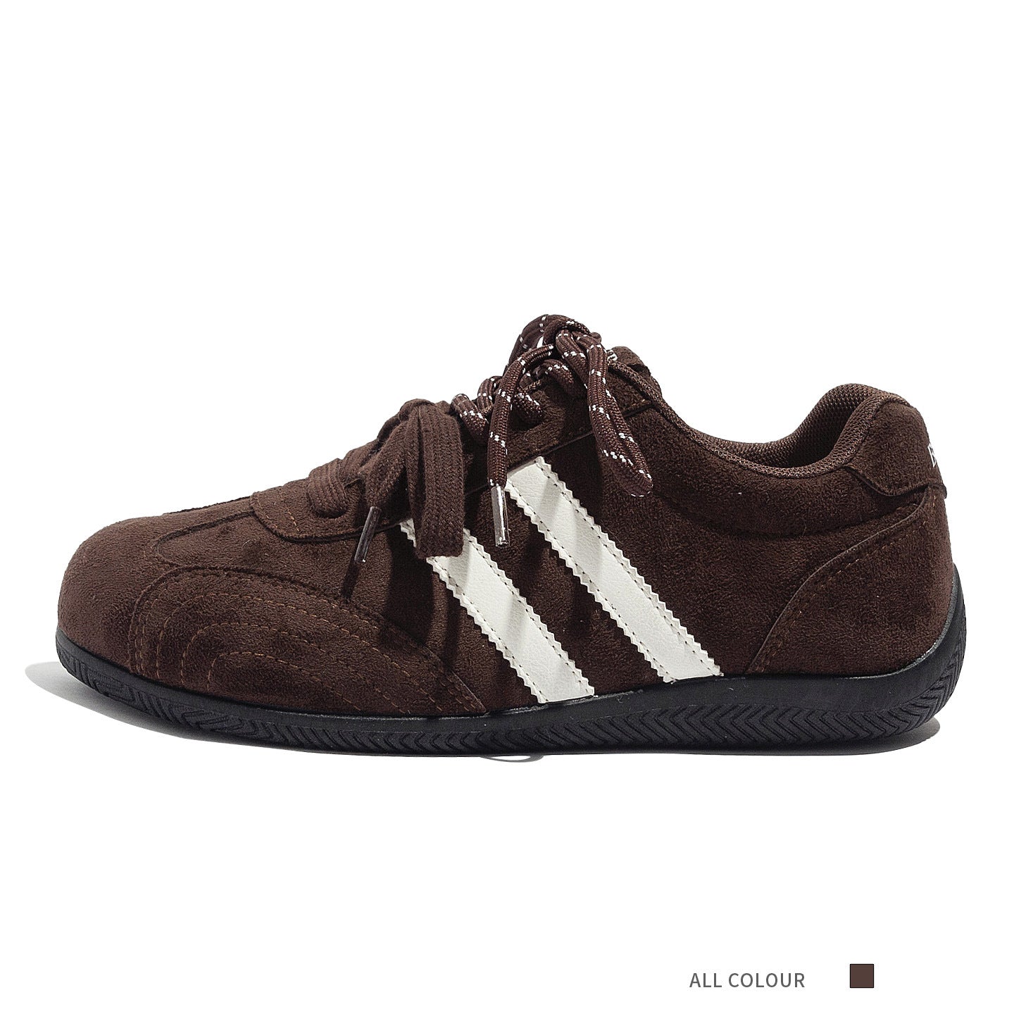 Damen Sportliche Sneaker mit rutschfester Gummisohle und weichem Wildleder-Obermaterial