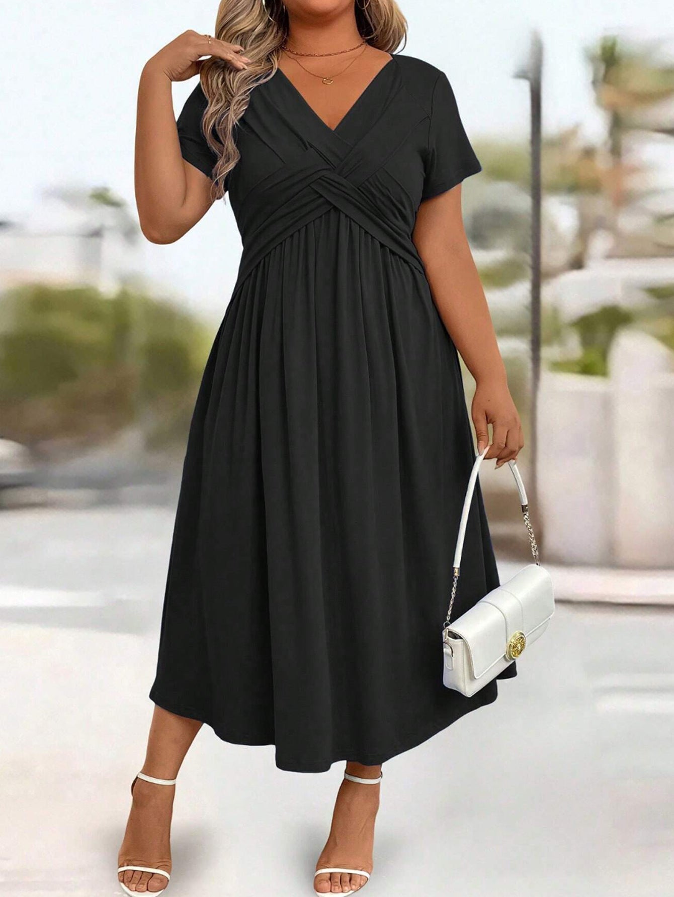 Damen lockeres Maxi-Kleid R&B