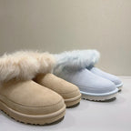 Damen Flauschige Hausschuhe mit elegantem Fleece und rutschfester Sohle R&B