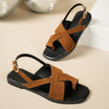 Damen Slingback Sandalen mit modischem Überkreuz-Riemendesign und komfortabler Sohle R&B