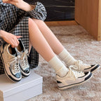 Damen Sportliche Sneaker mit hochwertiger Oberflächenstruktur und rutschfester Sohle