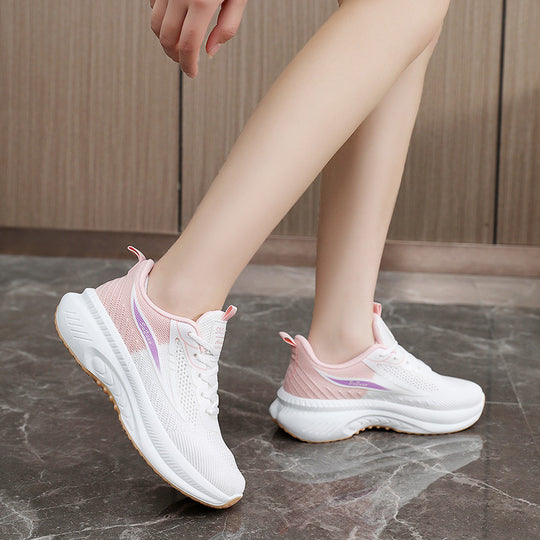 Damen Sportliche Sneakers mit atmungsaktivem Mesh-Obermaterial und dämpfendem Sohlenprofil R&B