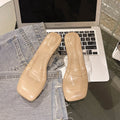 Damen Modische Mules mit blockiertem Absatz und komfortablem Fußbett