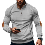Herren Sportlicher Pullover mit praktischem Knopfverschluss und komfortablem Schnitt R&B