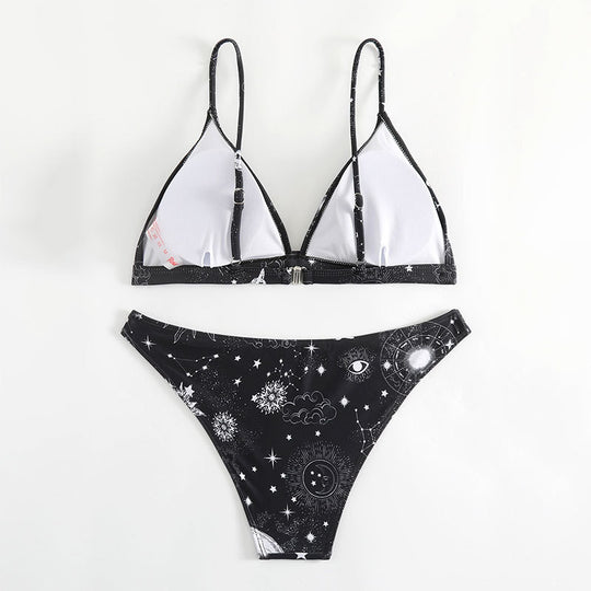 Damen Triangel-Bikini mit verspieltem Sternen-Design R&B