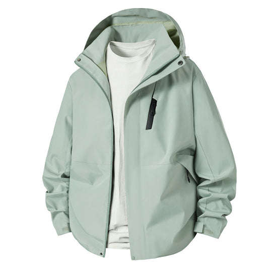 Herren technische Übergangsjacke mit verstellbarem Kapuzenrand R&B