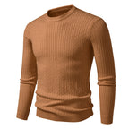 Herren modischer Strickpullover mit feinem Zopfmuster R&B