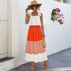 Damen Sommerliches Maxikleid mit verspieltem Bandeau-Oberteil und fließendem Rock R&B