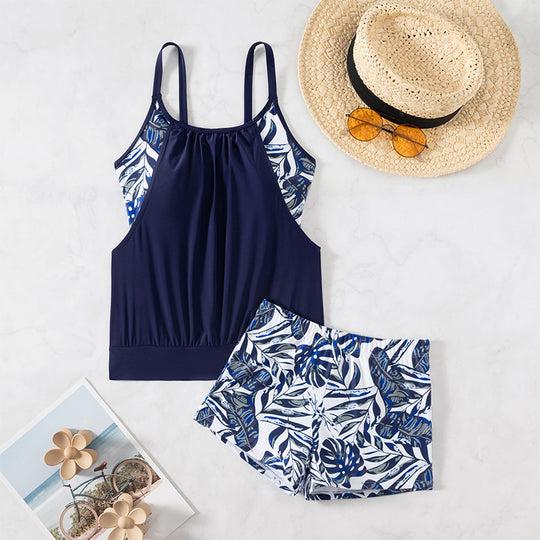 Damen Tankini-Set mit floralem Muster und bequemen Shorts R&B