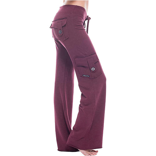 Damen Komfortable Freizeithose mit praktischen Cargotaschen und elastischem Bund R&B