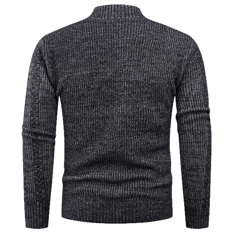 Herren Strickjacke mit strukturierter Oberfläche und hohem Kragen R&B