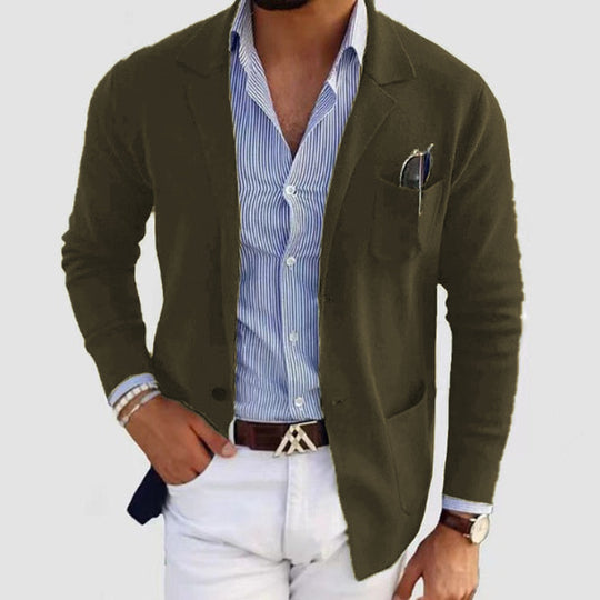 Herren eleganter Strickblazer R&B