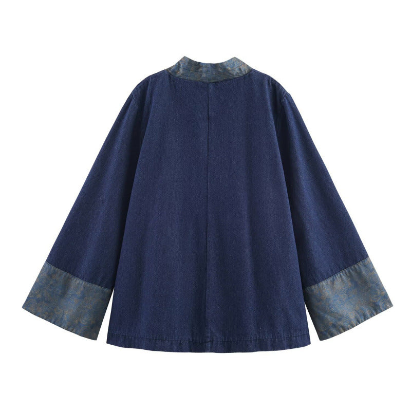 Damen elegante Kombi-Jacke im asiatischen Stil mit Kimono-Details R&B