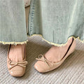 Damen elegante Ballerinas mit zarter Schleifenverzierung R&B