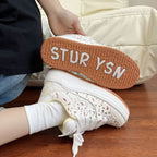 Damen Sneakers mit atmungsaktivem Obermaterial und modischem Muster
