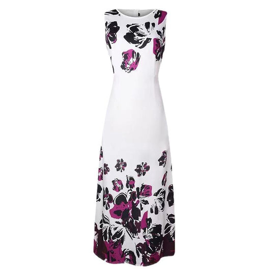 Damen Maxikleid mit Floralem Print und Praktischen Taschen R&B