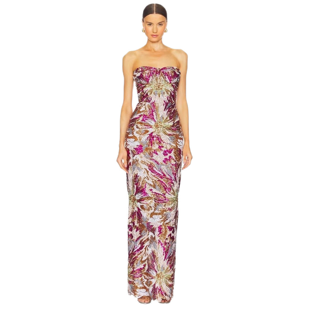 Damen Glamouröses Abendkleid mit schillernden Pailletten und taillierter Silhouette R&B
