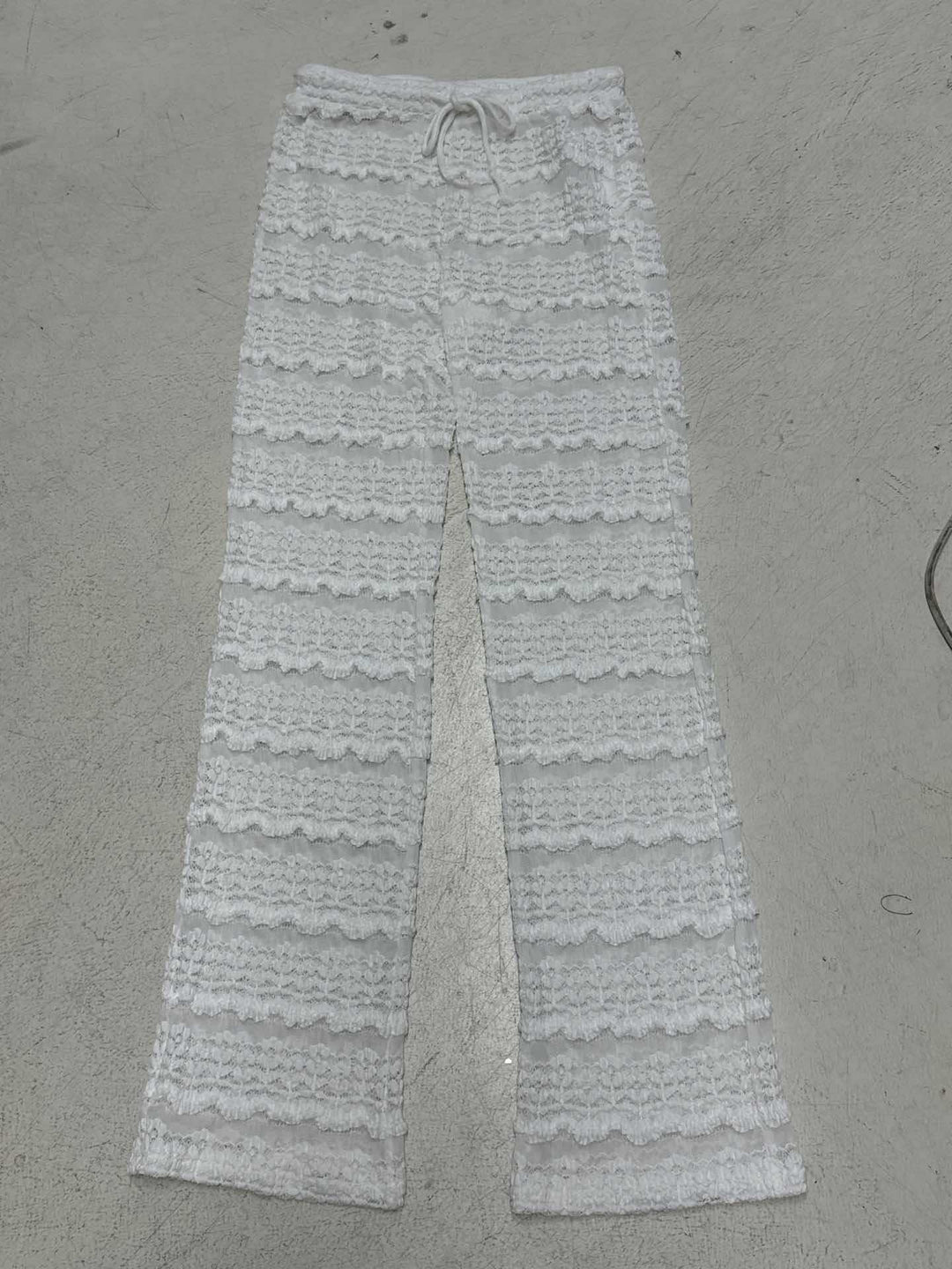 Damen Fußlose Boho-Hose mit gesticktem Detail R&B