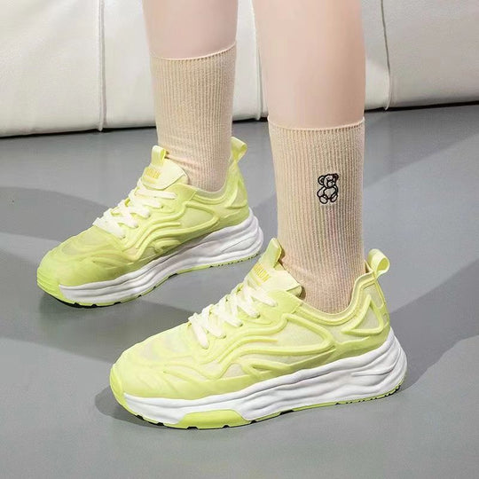Damen Sportliche Sneaker mit atmungsaktiver Netzstruktur und dämpfender Sohle R&B