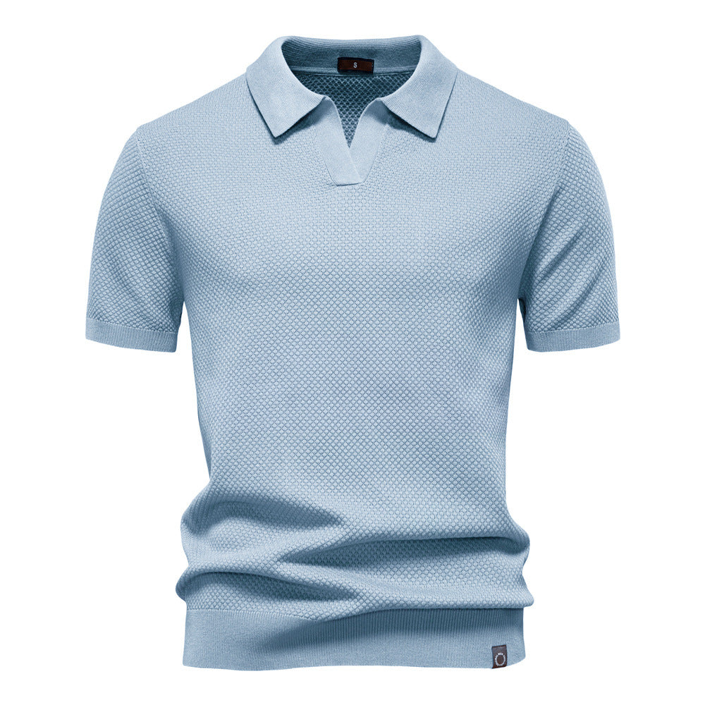 Herren Kurzärmliges Polo-Shirt mit strukturiertem Design R&B