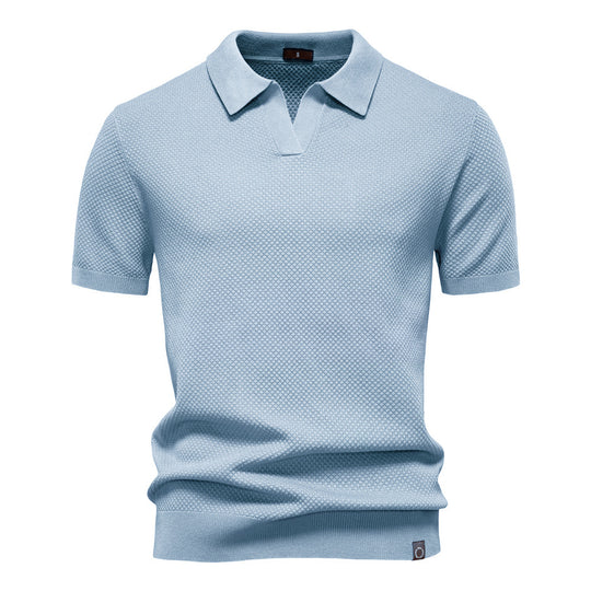 Herren Kurzärmliges Polo-Shirt mit strukturiertem Design R&B