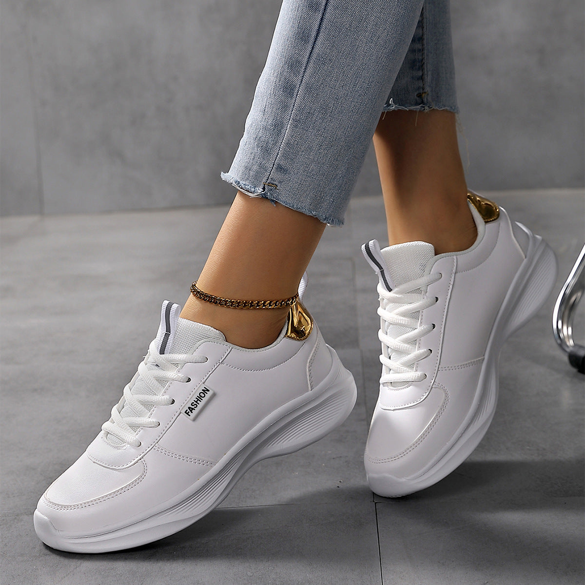 Damen Sportliche Sneakers mit atmungsaktiver Sohle und rutschfester Laufsohle