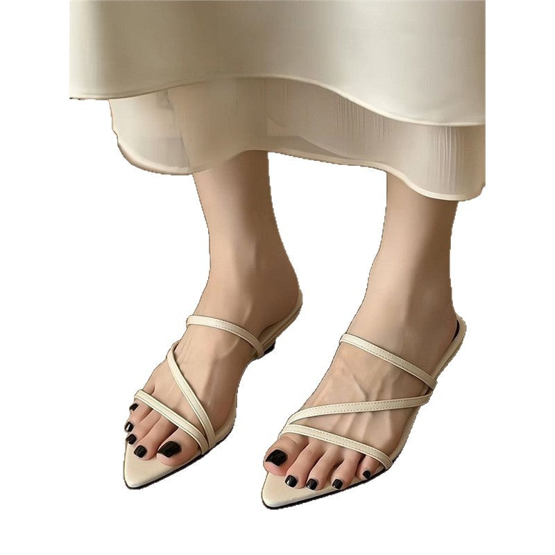 Damen elegante Slingback Sandalen mit feinen Riemen R&B