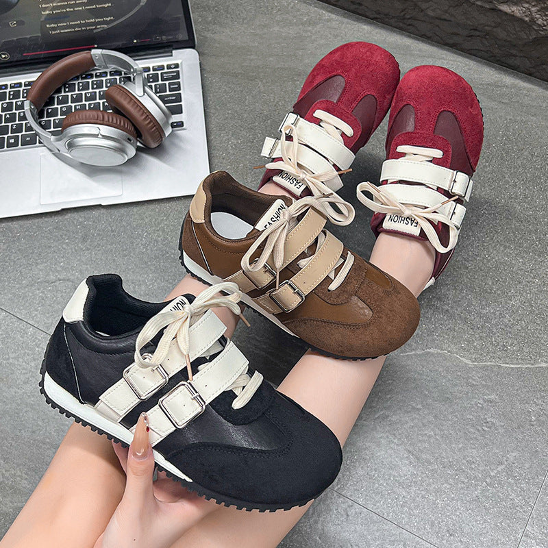 Damen modische Sneakers mit verstellbaren Riemen und komfortabler Sohle