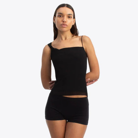 Damen lässiges Trägershirt mit knoten Detail R&B