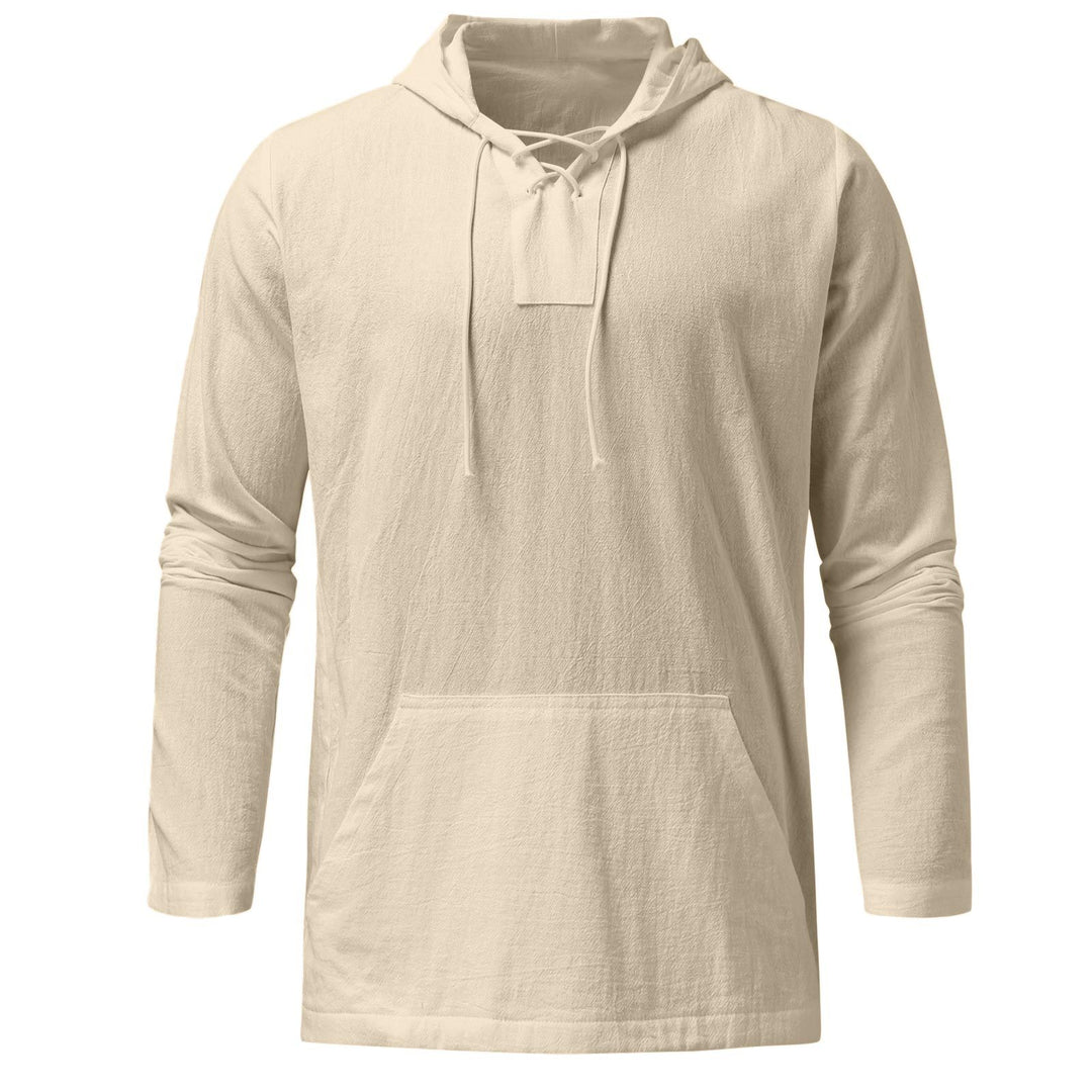 Damen lässiger Langarm-Hoodie mit Kängurutasche und Kapuze R&B