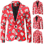 Herren festlicher Blazer mit fröhlichem Weihnachtsdesign R&B