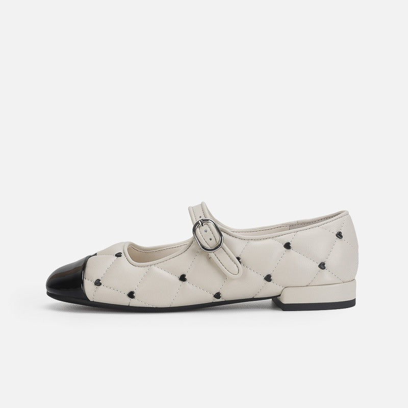 Damen Ballerinas mit elegantem Riemen und luxuriösem Steppdesign R&B