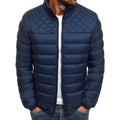 Herren gesteppte Winterjacke mit hohem Kragen und seitlichen Reißverschlusstaschen R&B