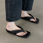 Damen Zehentrenner-Sandalen mit geflochtenen Riemen und komfortablem Fußbett R&B