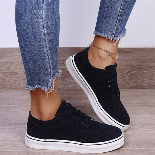 Damen Sportliche Schnürsneaker mit modischem Perforationsdesign R&B