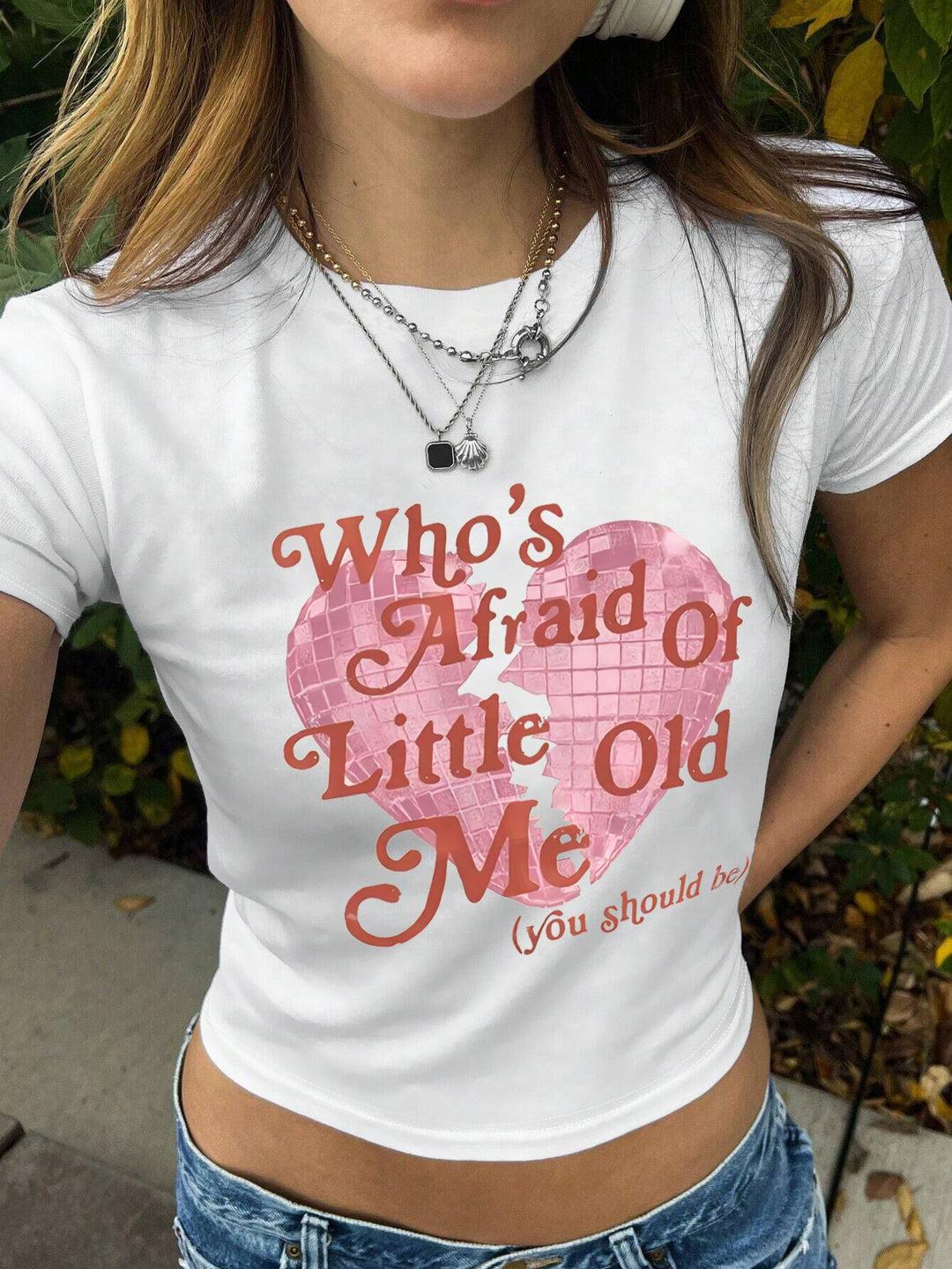 Damen Crop Top mit 90er Jahre Aufdruck R&B