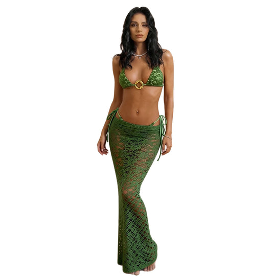 Damen Bikiniset mit transparente Rock-Details R&B