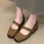 Damen Ballerinas mit verstellbarem Riemen und flexiblem Komfortfußbett R&B