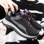 Damen sportliche Laufschuh mit atmungsaktivem Obermaterial und elastischen Schnellschnürsystem R&B