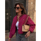Damen Tweedjacke mit goldenen Knopfdetails R&B
